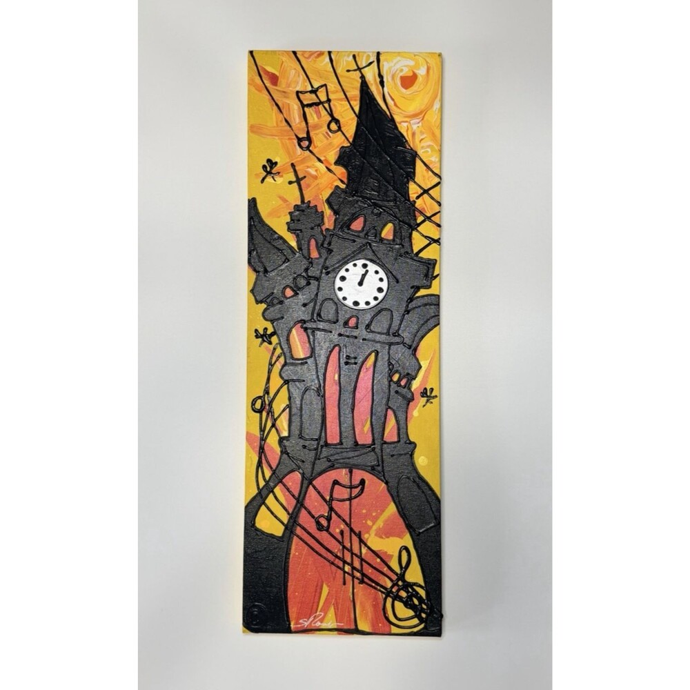 Susan Romanick Canvas Painting St Louis Dancin' Cathedral Original NOLA Art 24x8